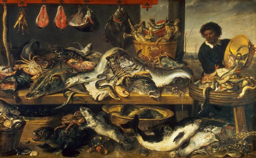 "Fish Market" by Frans Snyders, 1618, Hermitage, St. Petersburg, Russia